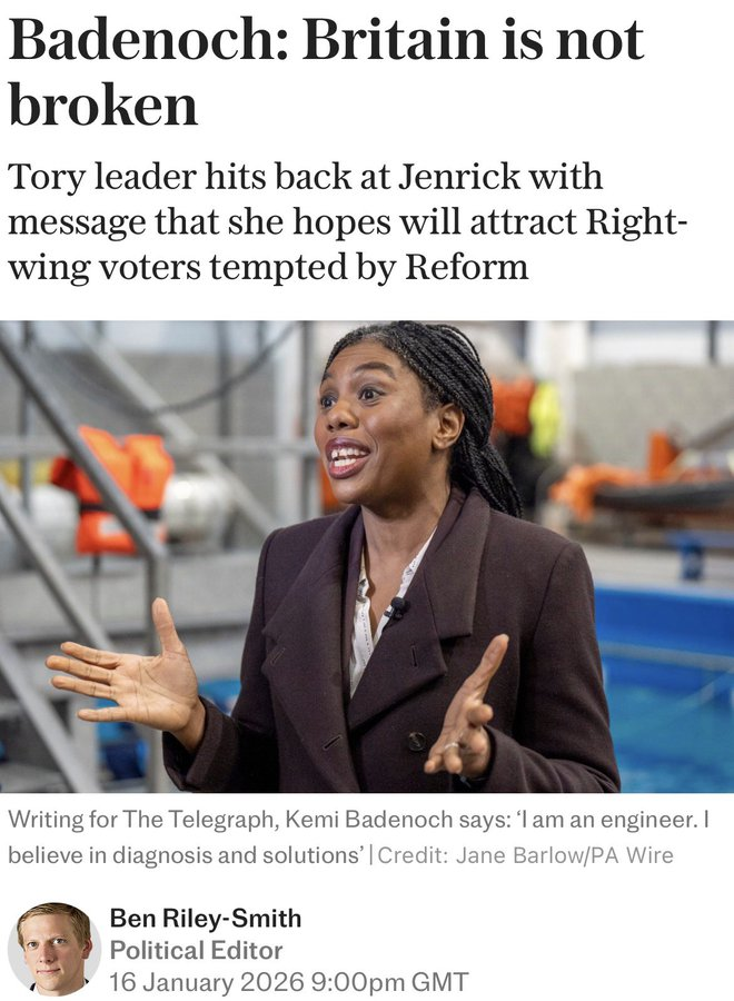 Landeur's tweet image. Here's the problem:

If you grew up in Nigeria (as Kemi did), then of course you don't think Britain is broken.

But for those of us for whom this is our home, our only home, our ancestral home, it is clearly broken.

And foreigners are not the solution; quite the opposite.