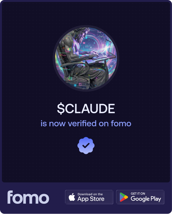 Make no mistakes ($CLAUDE) is now verified on fomo 🏁