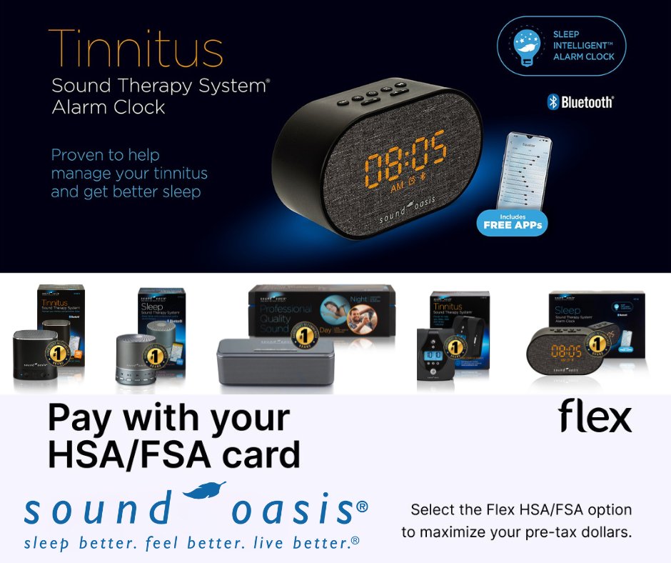 Sound_Oasis's tweet photo. Great news! Sound Oasis now accepts HSA/FSA! Use your pre-tax health benefits at checkout on eligible products. 👉https://t.co/Ha28I66iWA

#SoundOasis #HSA #FSA #HealthSpending #Flex #WellnessShopping #Tinnitus #TinnitusRelief #TinnitusSupport #SleepSoundTherapy #BetterSleep https://t.co/9DAUvJsGXU