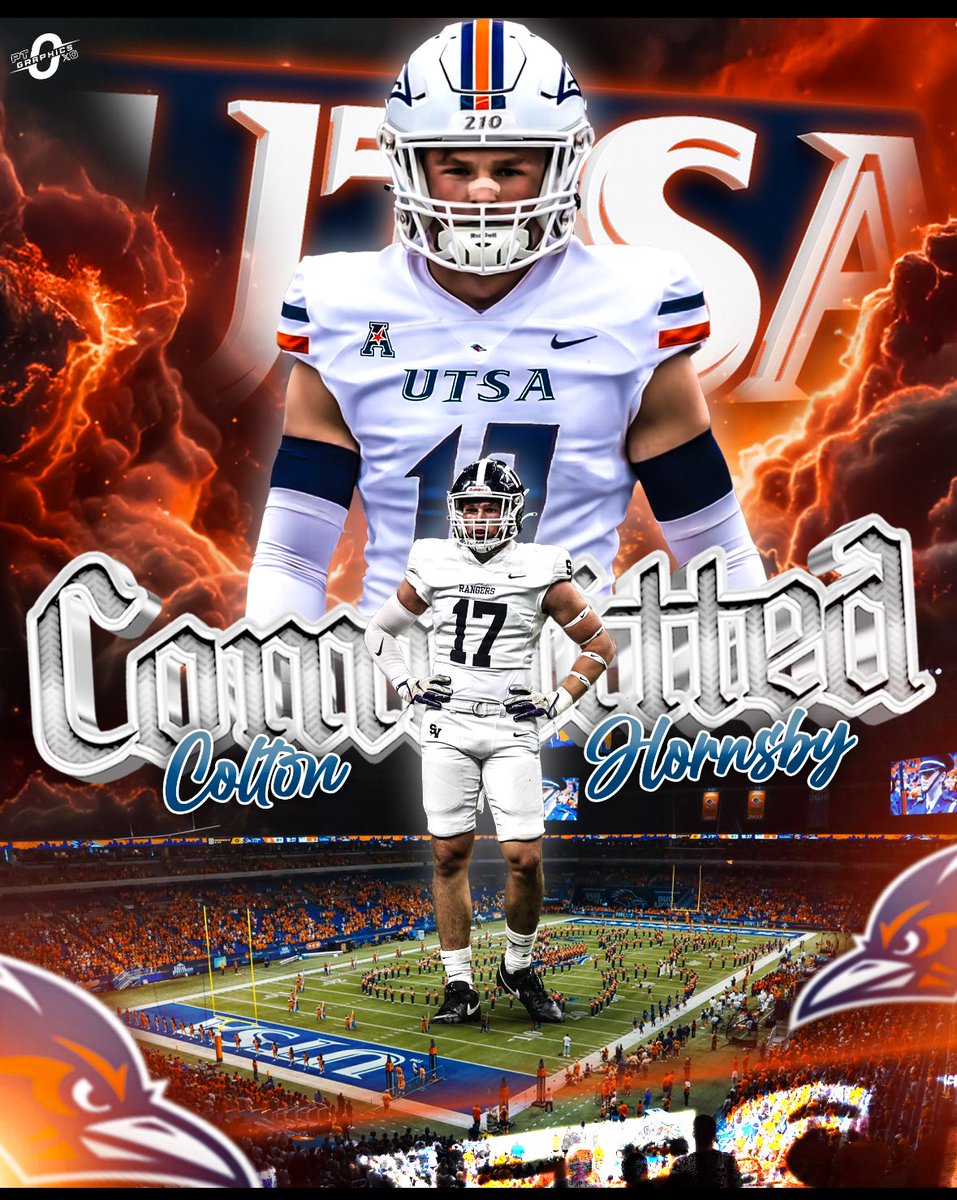 colton_hornsby's tweet image. After a lot of thought and prayer. I have decided to stay at home. Thank you @UTSAFTBL, @coachgscott1 and @CoachTraylor for believing in me. Let go to work. #birdsup #210TriangleOfToughness 

@SV_RangerFB @SV_Rangers @valleyventana @cjrecruiting2 @BDammone @_RL_Martin…