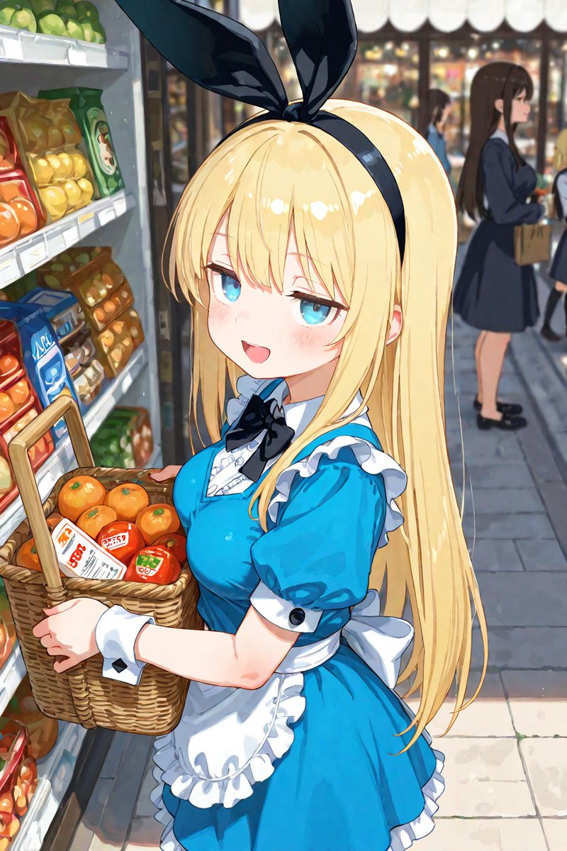 _momiji_dayo's tweet image. #illust 
#alice 
#laundry 
#shopping