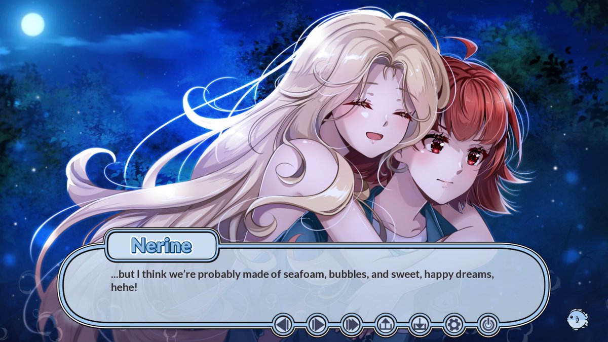 ebihimes's tweet photo. Out of the Ocean has been released!
It's a cute, wholesome yuri visual novel that features:

🫧 One mermaid girl
🫧 Two love interests
🫧 Five endings
🫧 A poly ending
🫧 Lots of adorable art
🫧 Girls kissing‼️ https://t.co/4GIKrFtATf