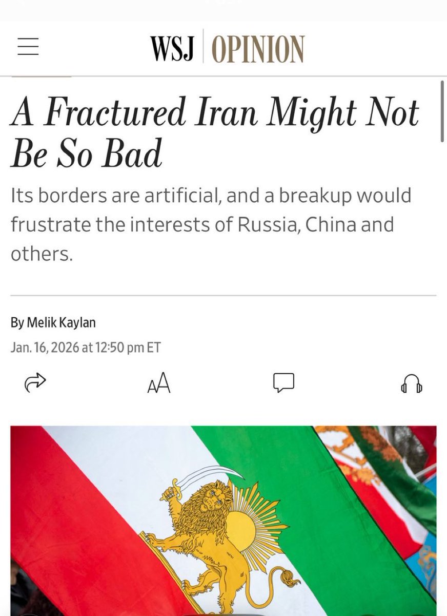 At least Murdoch media is open about it. Bibi himself is still telling Iranians he basically wants the Persian Empire back, that he really wants to Make Iran Great Again.