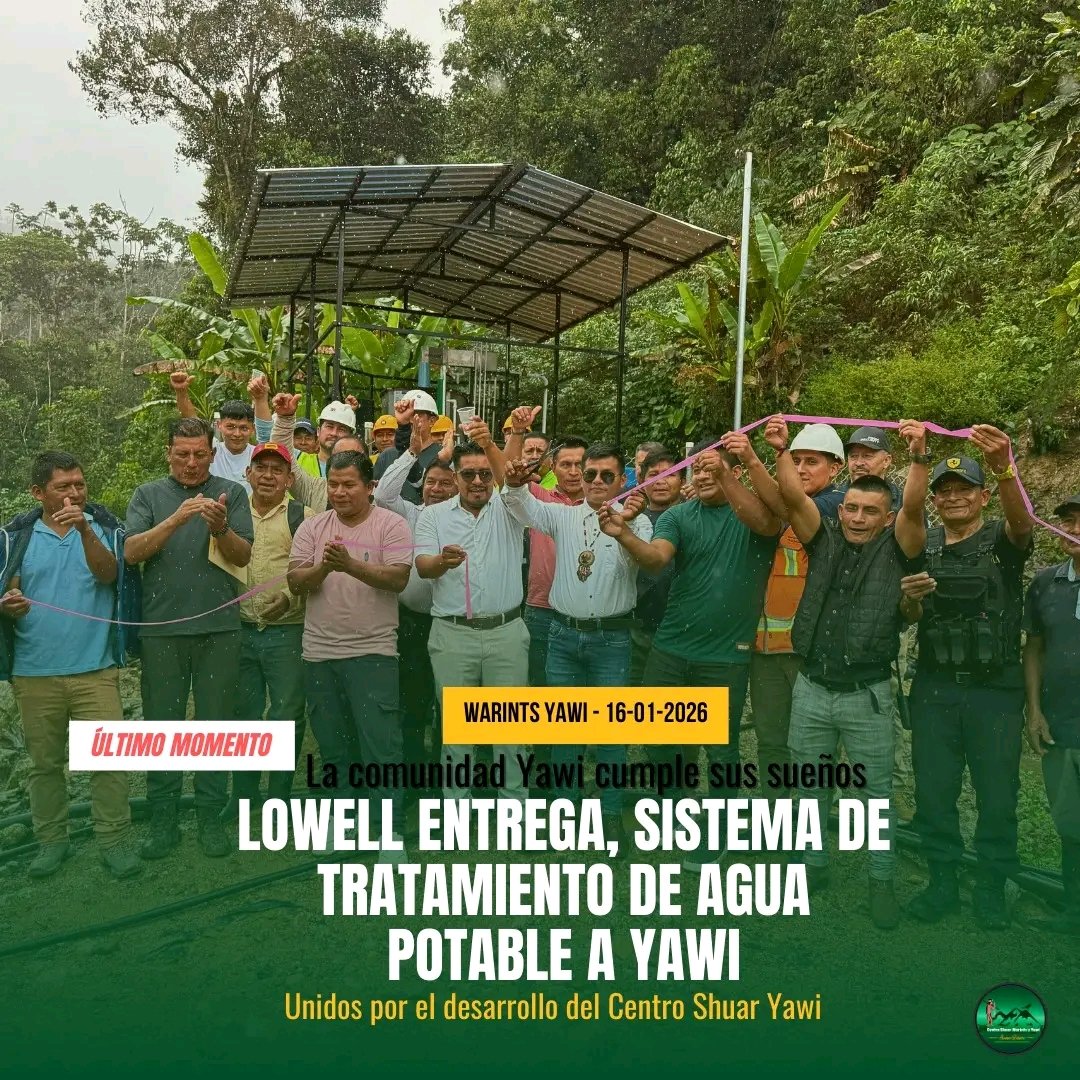 Lowell entrega el Sistema de Tratamiento de Agua Potable a la comunidad Yawi, beneficiando a 180 personas. Un trabajo conjunto que impulsa el desarrollo y mejora la calidad de vida. 💧🤝 #Yawi #Desarrollo #ProyectoWarintza