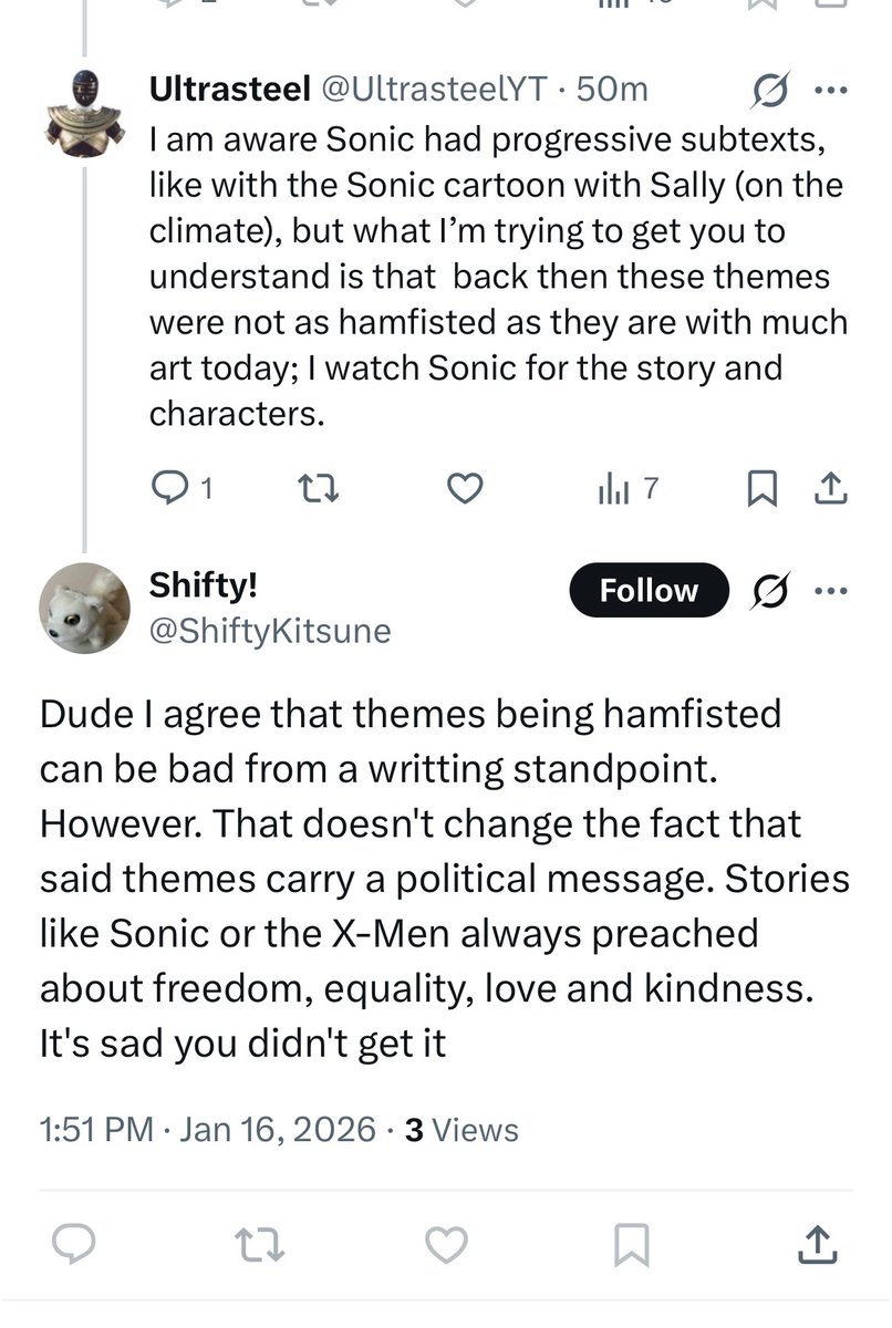Since you blocked me like a coward, I’m going to say this, what you said was partly right, it is true that many art contains themes, but that doesn’t mean that they should conduct those themes as political drug PSAs that lecture the viewer, it should should still entertain you.