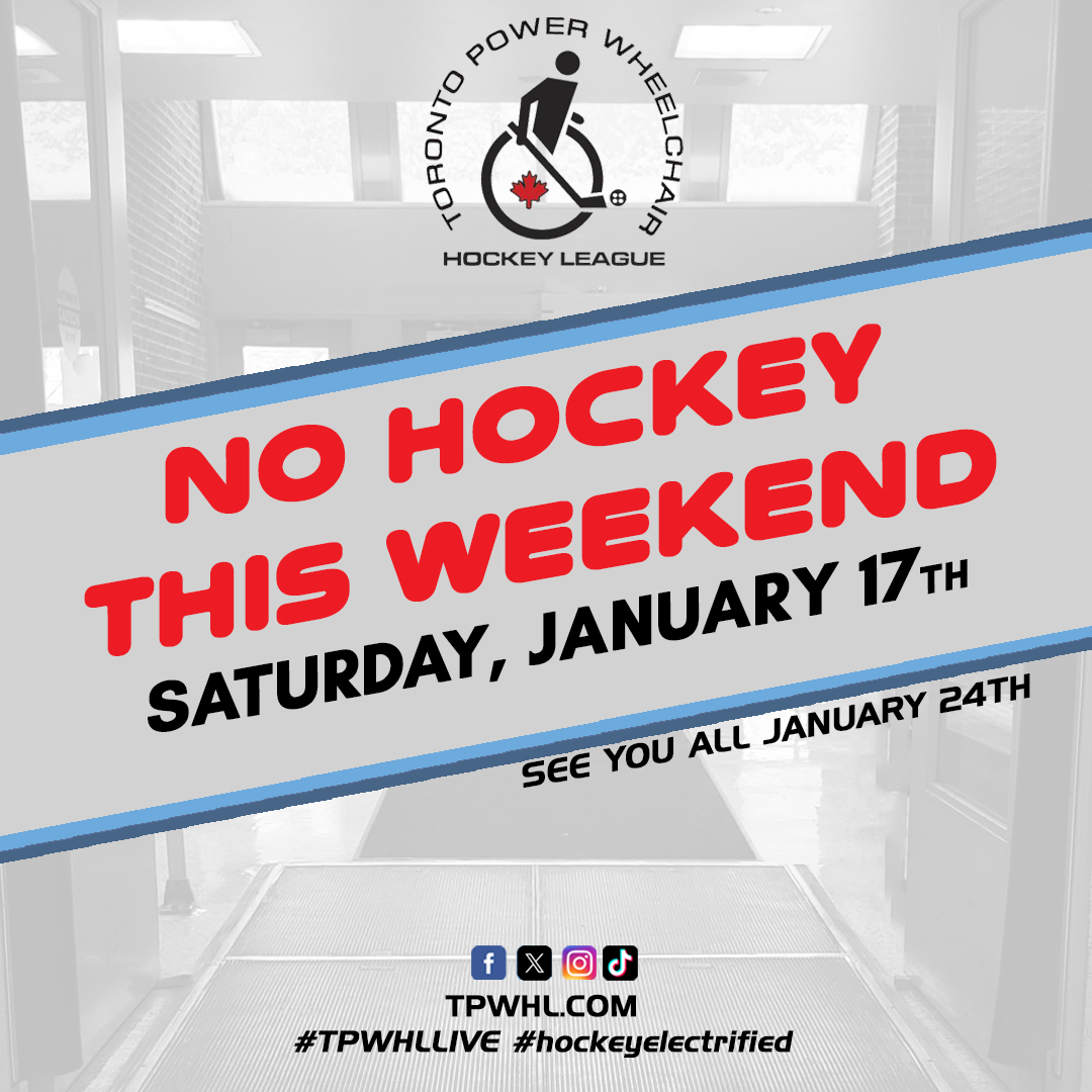 REMINDER - NO HOCKEY THIS WEEKEND (Saturday, January 17th)
SEE YOU ALL ON JANUARY 24th!
#TPWHLLIVE #hockeyelectrified