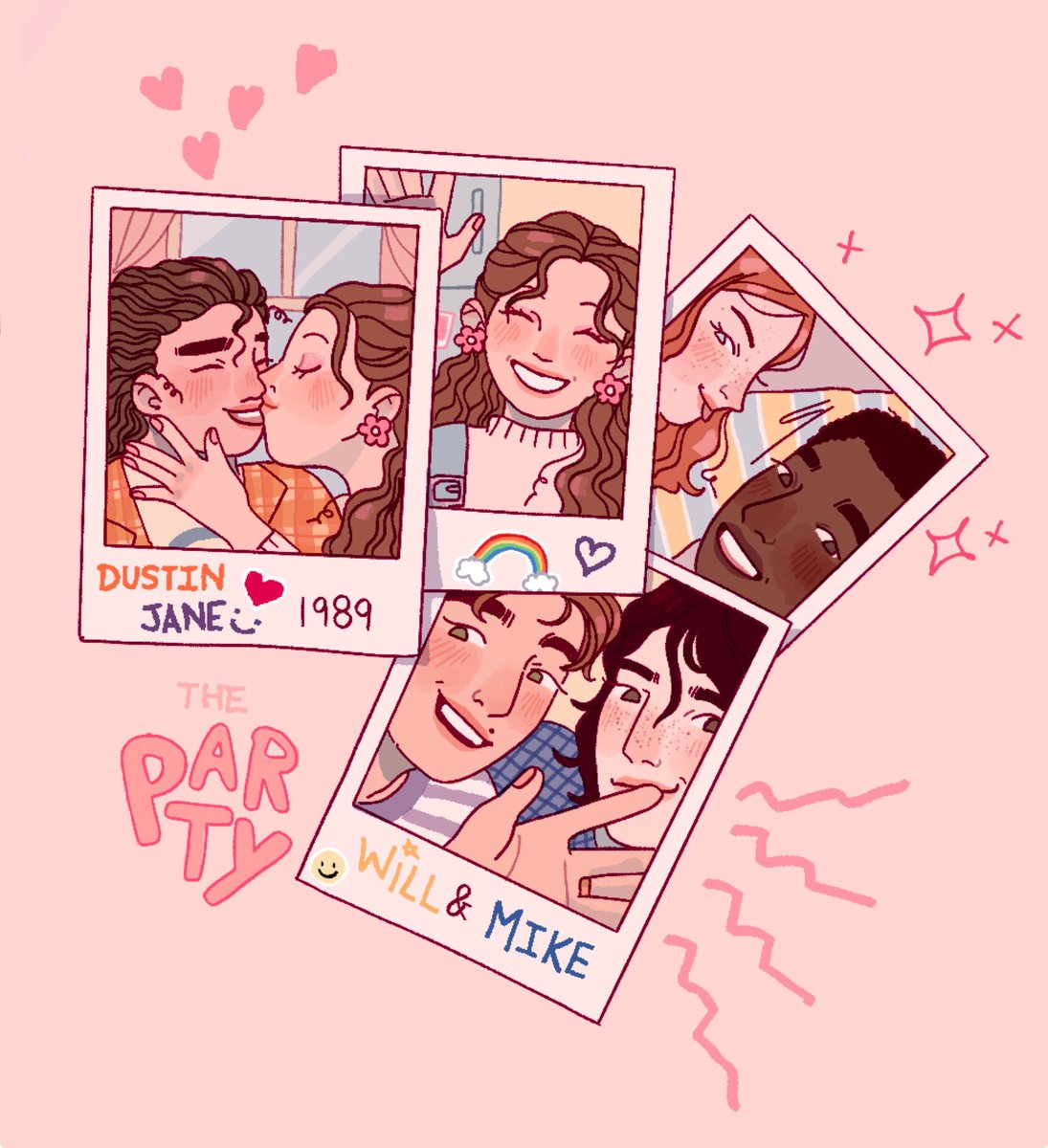 r0siep0sies's tweet image. WHOLE PARTY HAPPY 💕 #henderhop #byler #lumax