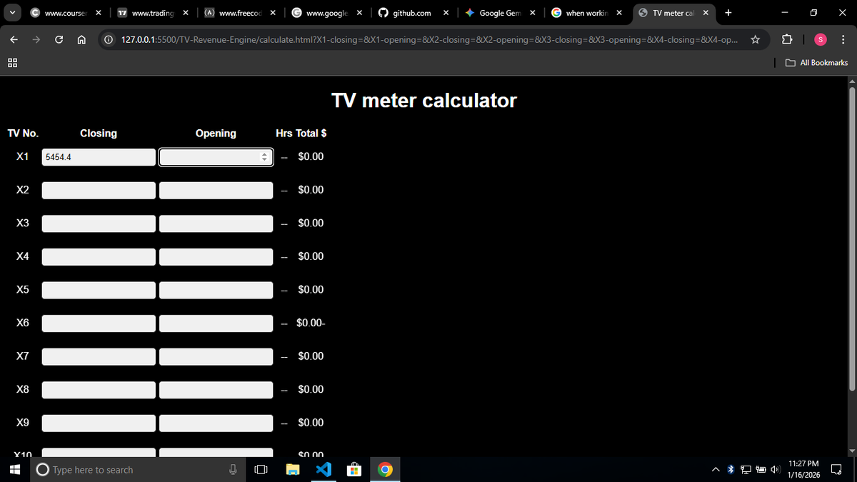 sir_bastiann's tweet photo. Everyone says build in public, so here goes. ๐ ๏ธ
Sick of doing shop accounts in a notebook, so Iโm moving the math for my 11 TVs into a custom calculator. UI is done and the first commits are in the bank.
Back tomorrow for the logic. ๐ช๐ฟ๐ผ
#BuildInPublic #ZimDev #CodeNewbie https://t.co/aXRlg1GhDH