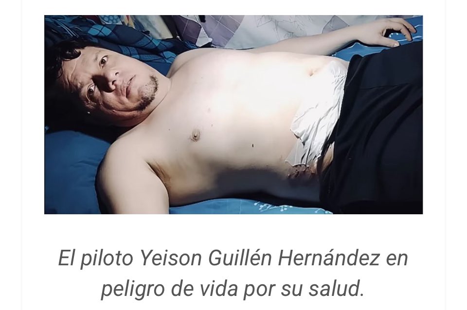 Libertaria17082's tweet image. 🇻🇪🚨 ¡YILSON ANTONIO GUILLÉN HERNÁNDEZ SE ESTÁ MURIENDO LENTAMENTE EN PRISIÓN!
Piloto venezolano y padre de 3 hijos, preso político desde 2021 (condenado injustamente a 7 años), su salud está en riesgo de muerte inminente. Sufre infección grave por Pseudomona aeruginosa en una…
