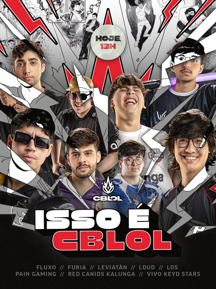 CBLOL's tweet photo. É REAL: O #CBLOL ESTÁ DE VOLTA
@VivoKeyd 🆚 @paiNGamingBR
@REDCanids 🆚 @fluxo_lol
@FURIA 🆚 @LOUDgg
@losgrandesgg 🆚 @VivoKeyd
@LeviatanGG 🆚 @FURIA
📺 Assista ao vivo às 13h em https://t.co/7rYXHJrGvi https://t.co/XDPIXkrA4j