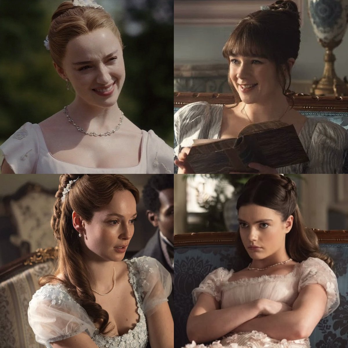 pinkslsg's tweet image. bridgerton sisters 🫶