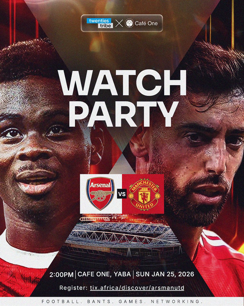 Watch Party design for TwentiesTribe...

Drop by and let's banter...

#arsmun
#epl