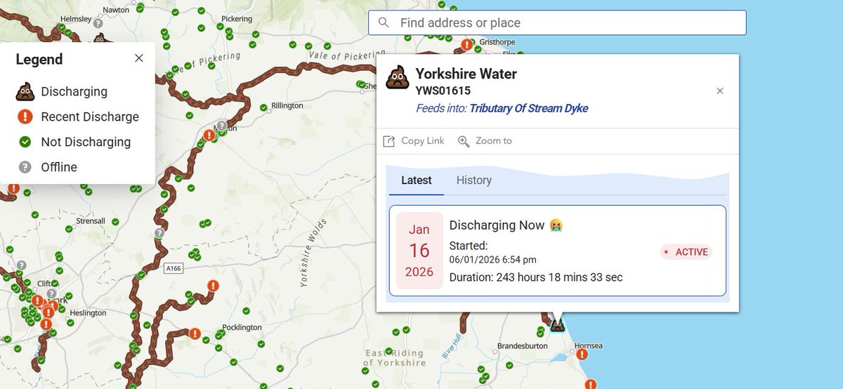 UnderwaterMedia's tweet image. As of 22.40pm @YorkshireWater have been dumping sewage at this point for just over 10 days solid (no pun intended) and yet Yorkshire Water has chosen not to share live historical sewage spill data with the public at this location.
@Feargal_Sharkey @CleanIlkley 
#pollution #sewage
