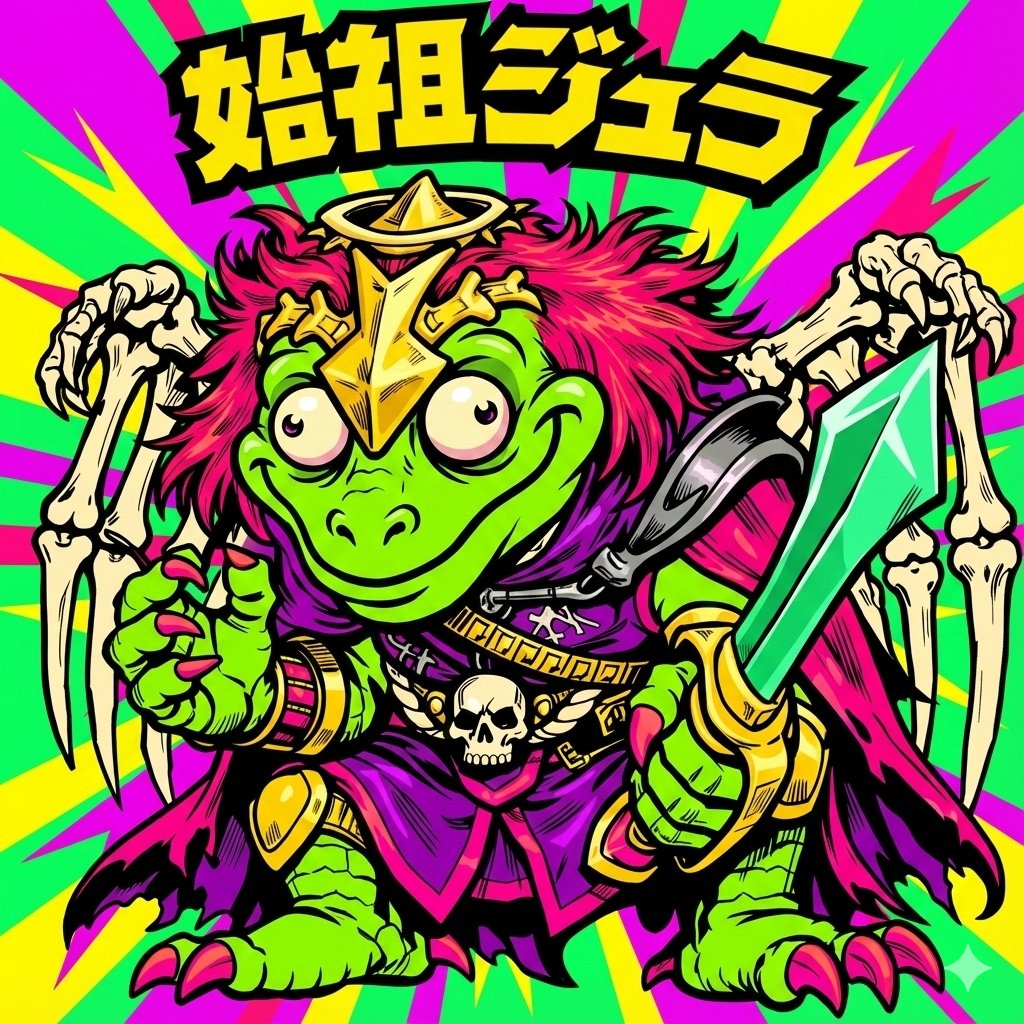 ポップアート風 「始祖ジュラ」 #ビックリマン #ビックリマンシール