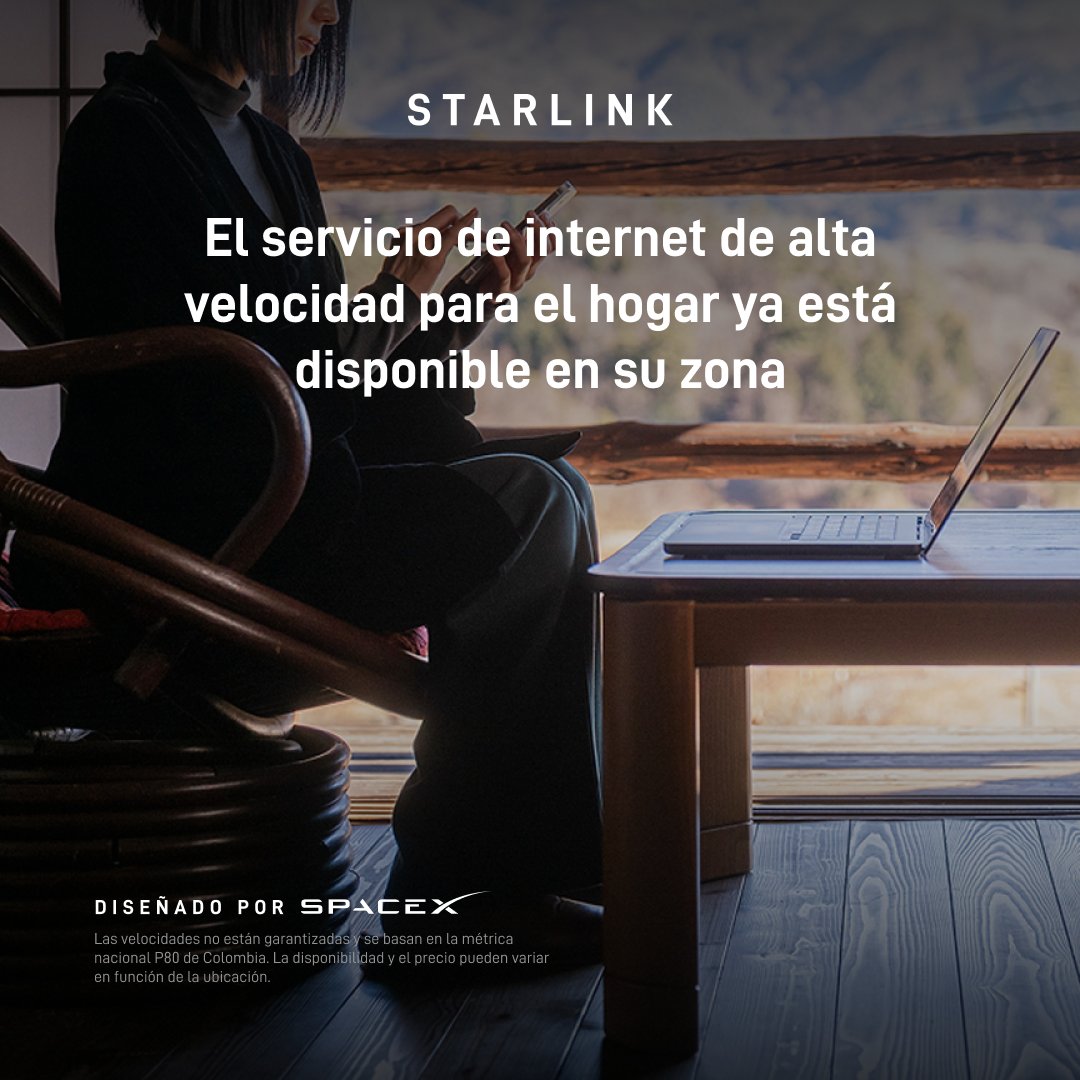 Starlink's tweet photo. Streaming. Reels. Búsquedas.

Obtenga velocidades de hasta 320 Mb/s o más para conectarse con amigos y familiares sin demoras.