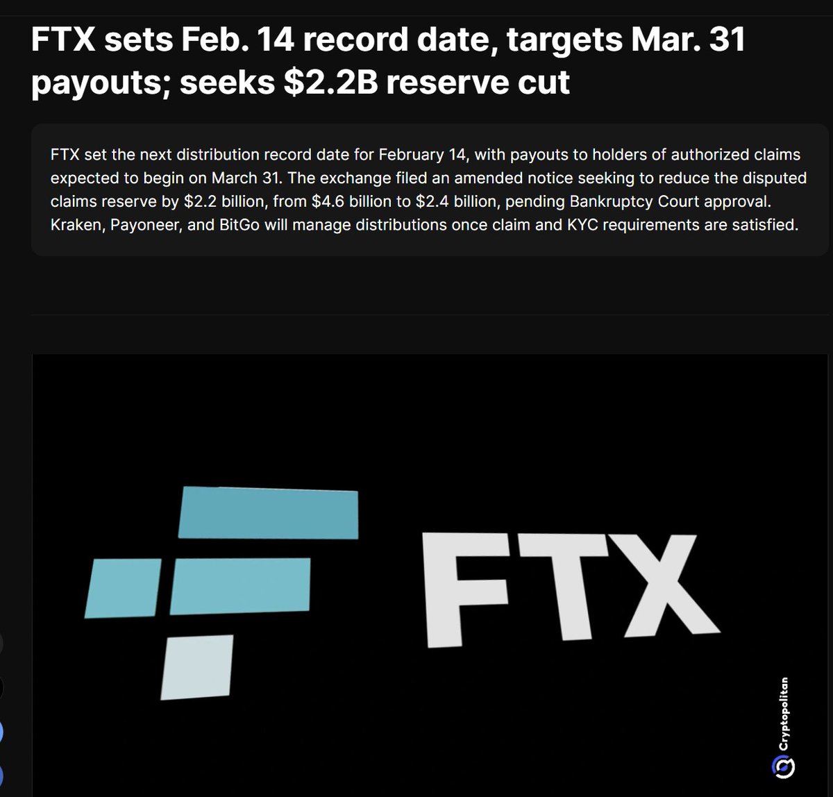 I wonder if there is a connection to the tokenized $GME shares or a claim  @gamestop has against FTX?🤔
