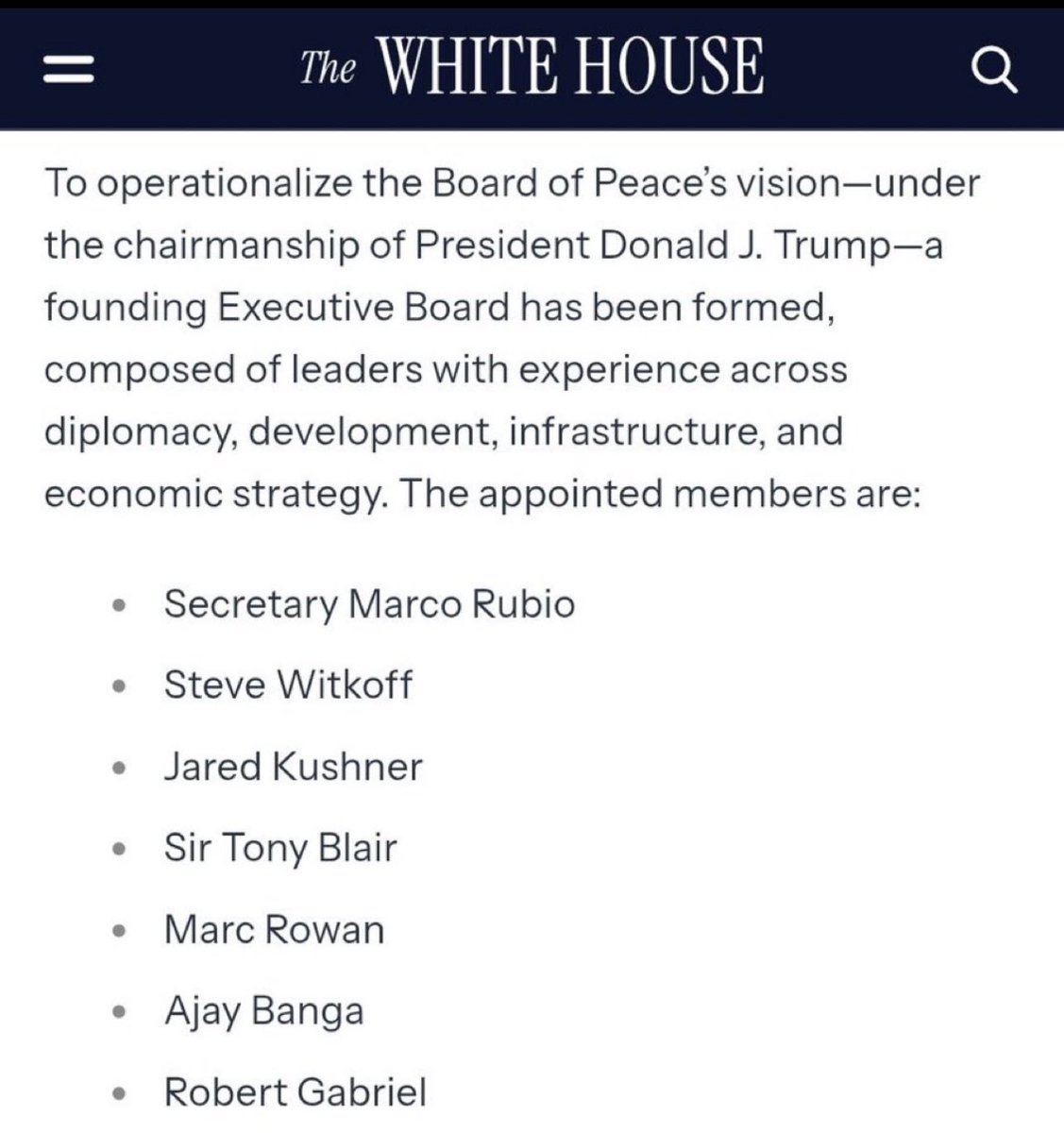 BGatesIsaPyscho's tweet image. 🚨🌎 The White House just released the names for the ‘Gaza Peace Board’

The architect behind Britain’s downfall &amp;amp; the Man who lied about WMD’s in Iraq Tony Blair is on there - WTF.