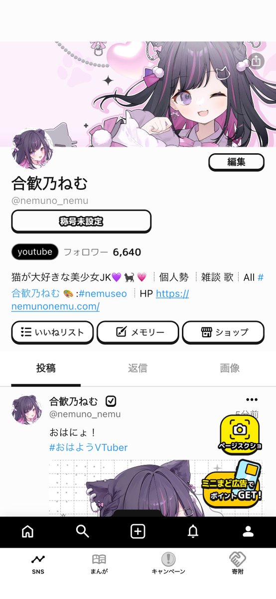 合歓乃ねむ@新人VTuber (@nemuno_nemu) / Posts / X