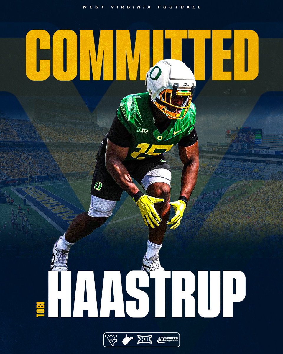 BREAKING: Oregon transfer EDGE Tobi Haastrup has committed to West Virginia, <a href="/Hayesfawcett3/">Hayes Fawcett</a> reports. #WVU 

Details 👉 gowvu.us/120956