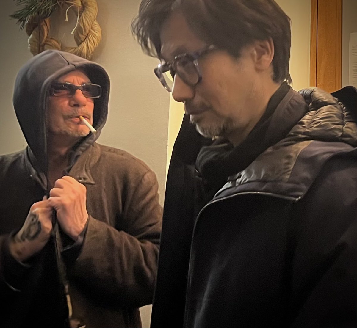 Kojima_Hideo's tweet image. レオス・カラックス監督と。