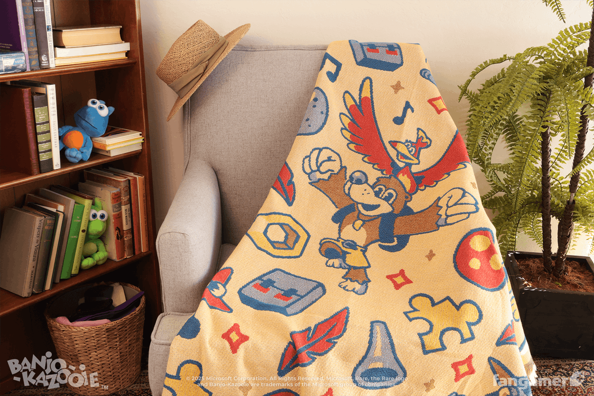 Fangamer's tweet photo. We refreshed our Banjo-Kazooie collection last week with new pins and throw blankets! 

Here's a look at some of what's currently available: https://t.co/XPnXJZOiSZ https://t.co/94lgvqAwKC