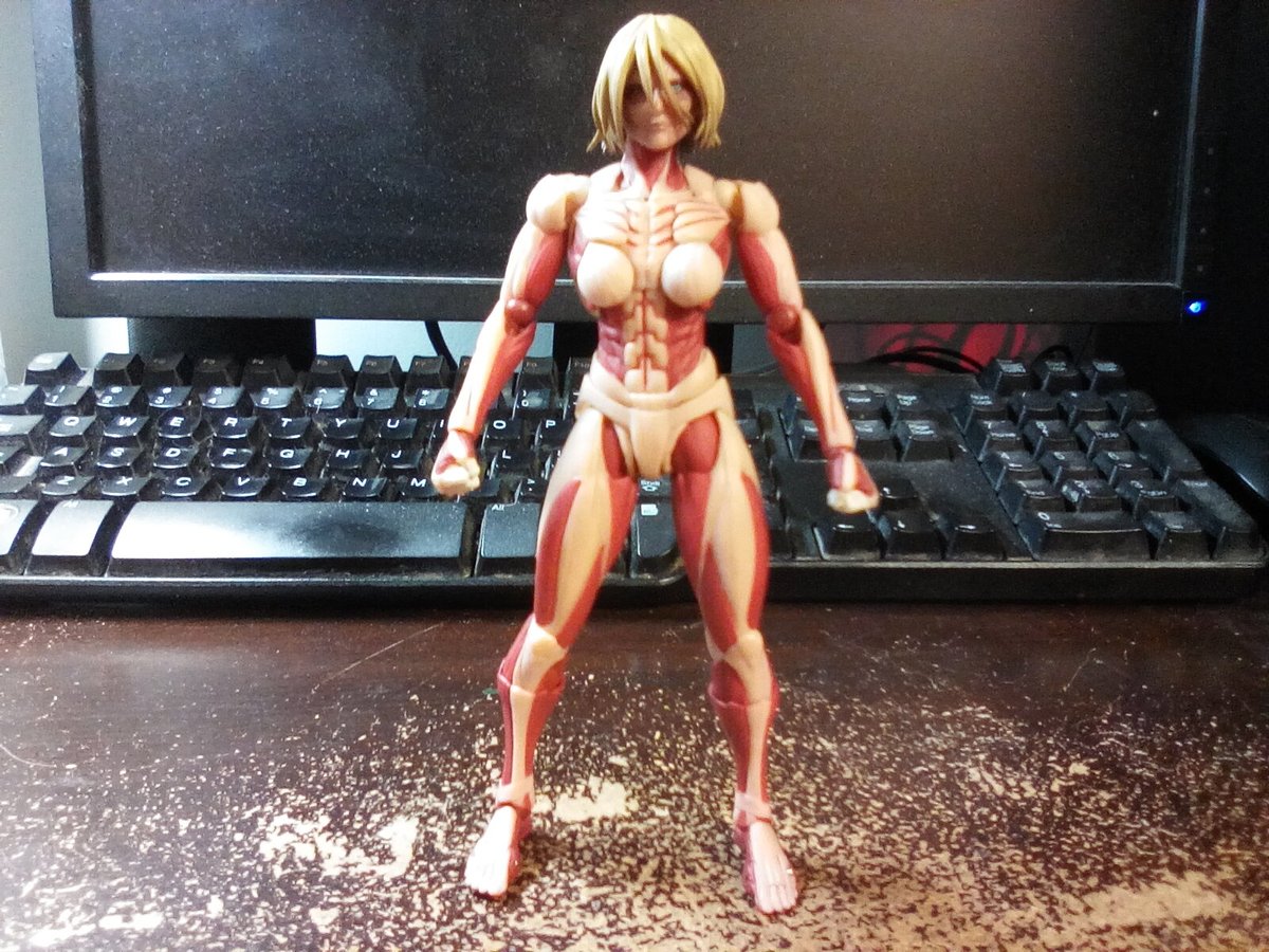 Ezilla82's tweet image. I got to say I find the Female Titan figure from Amazing Yamaguchi to be not too shabby. Even though she does look like something from Hellraiser.