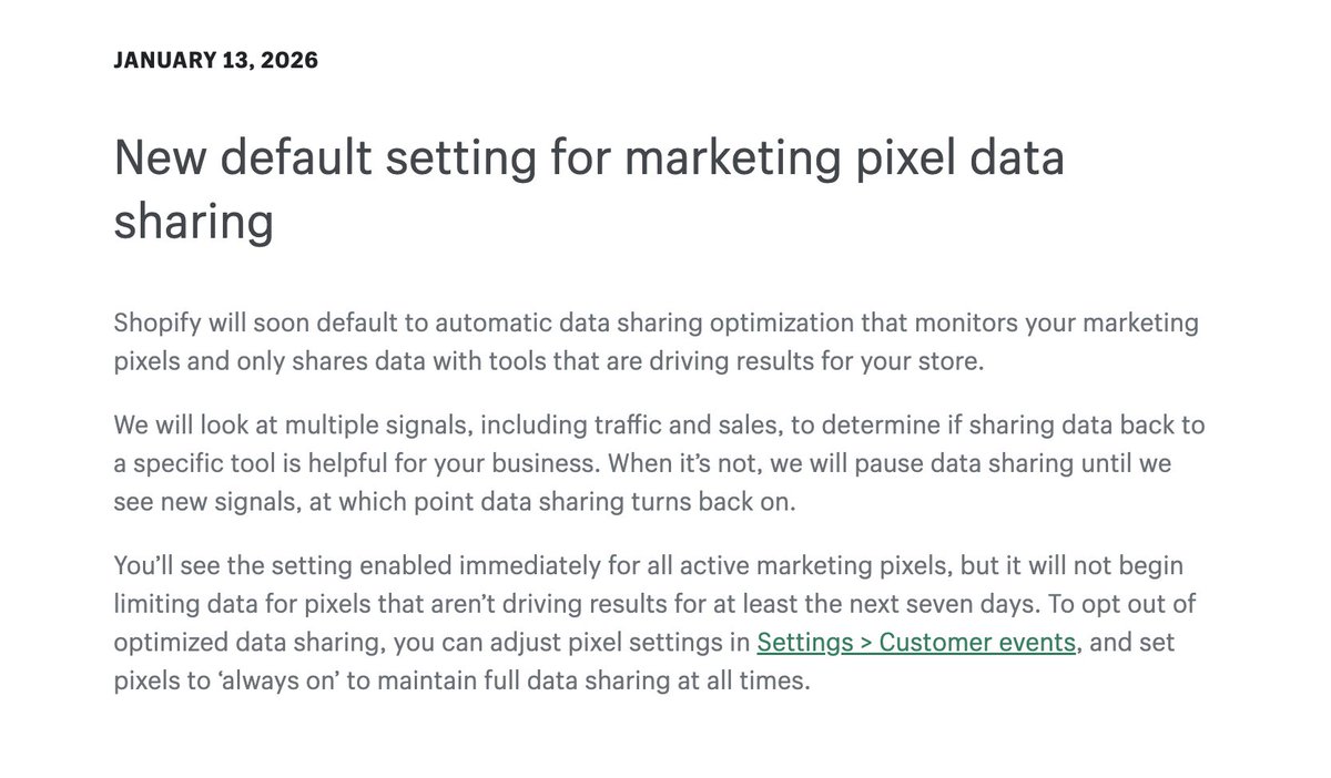 Hey <a href="/Shopify/">Shopify</a> this is not cool. This should not be auto opt-in. Often times we want to have pixels running in the event we want to turn a specific channel on. This shouldn't be your decision. 

Please make this manual opt-in, not auto.