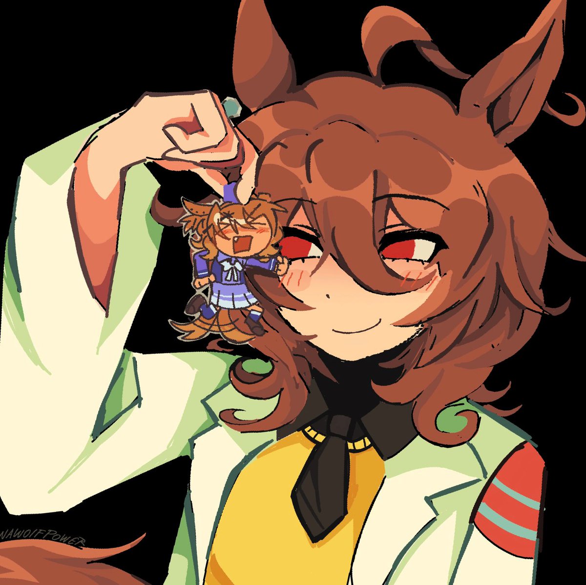 bananawolfpower's tweet image. ok i gave up on her eyes n everything about this drawings but the colors r good so ill post it anyways #umamusume #poketaki