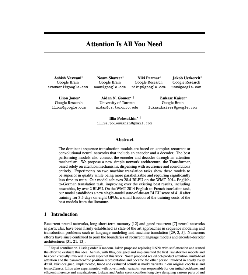 Finally reading it! #attentionisallyouneed