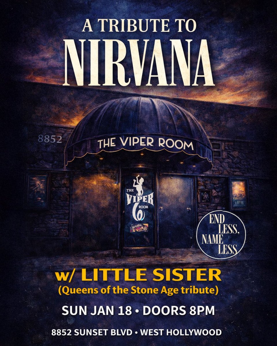 anothernirvana's tweet image. No work Monday?  Nirvana Sunday!
~Viper Room~