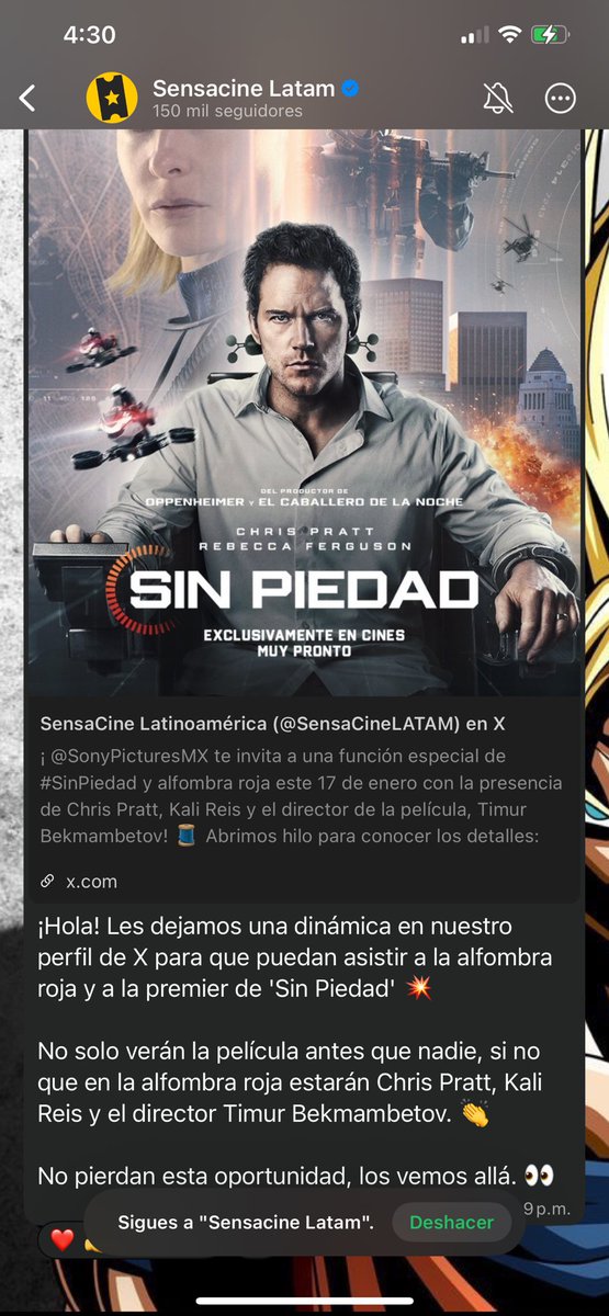 ERICKG_NZA's tweet photo. @SensaCineLATAM @SonyPicturesMX 👮‍♂️👰‍♀️⏭️👮‍♂️☠️⏭️👮‍♂️🫵🏻😭⏭️9️⃣0️⃣⏲️🟰😇 https://t.co/udB9XxLrqx