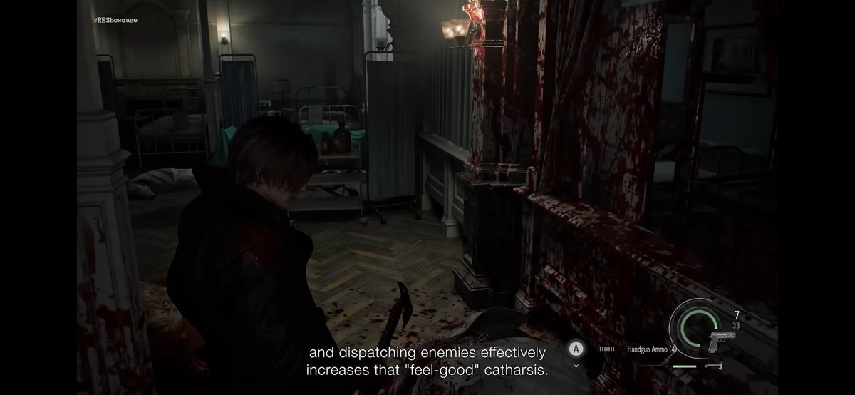 HSzuch's tweet photo. @AestheticGamer1 Yeah i noticed that too seems most enemy’s don’t drop any but this zombie right here where Leon kicked into the wall and then used the hatchet dropped some but that’s the only time I seen it definitely seems a lot more rare than re4 https://t.co/i2vyslXO7g