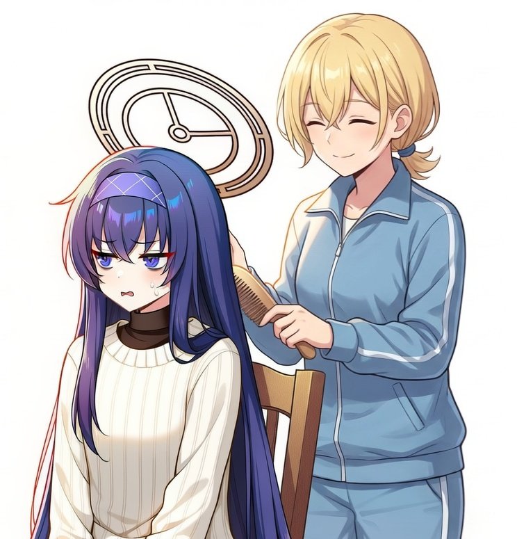 #シャーレの先生は目が見えない
「綺麗になったねえ。ウイちゃん髪の毛きれいだから梳かさないと勿体ないよ」
「うう……(なんか私、女の子してませんか……? お風呂も毎日入るようになりましたし……お化粧も教わったし……)」 