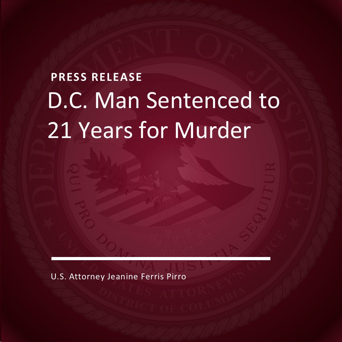 USAO_DC's tweet image. Today, accountability came for another criminal terrorizing our streets.

Darrell Hinkle of Washington, D.C. was sentences today to 21 years in prison for the murder of Dajuan Blakney.

On April 21, 2023, Hinkle approach the victim outside of an impartment complex in Southeast…