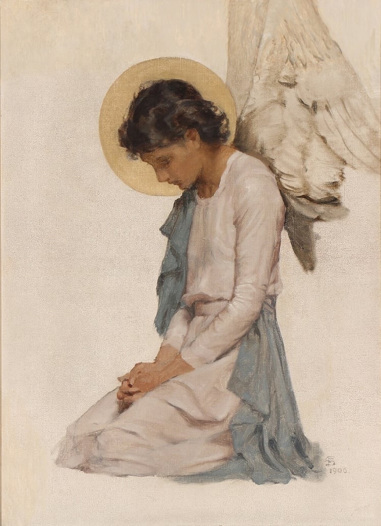 ayagonmail's tweet image. おはようございます。

Frans Schwartz (1850−1917)

Study with a praying angel, 1906