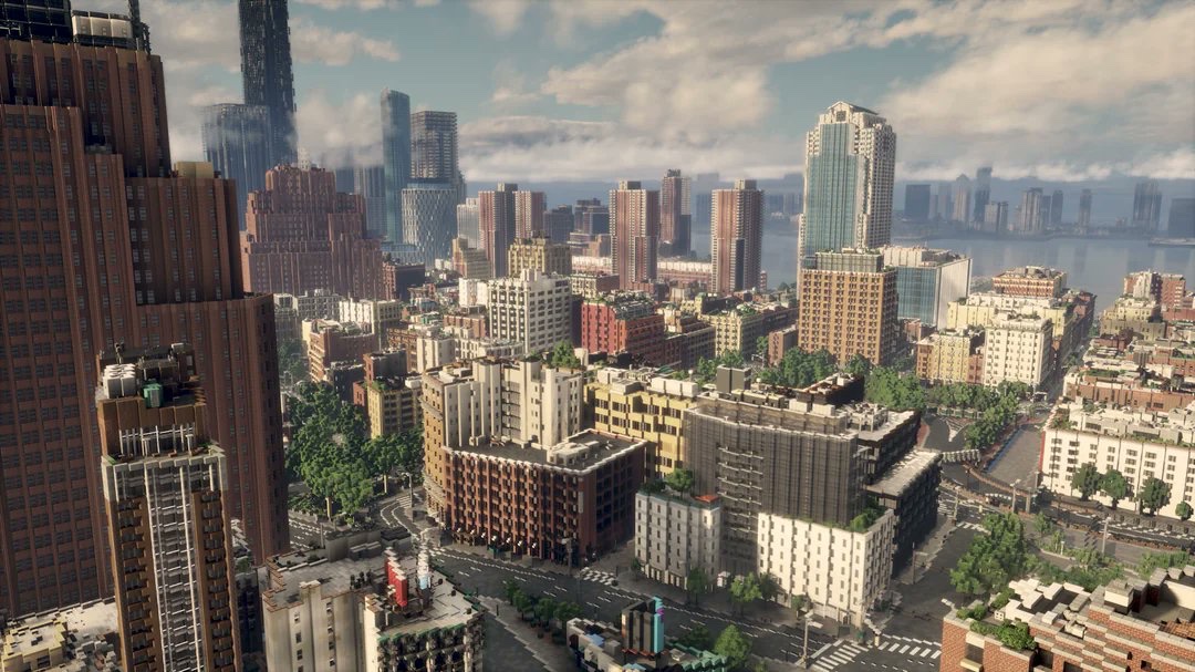 CerfiaFR's tweet photo. 🇺🇸🎮 FLASH | Le youtubeur MineFact et son équipe ont recréé New York à taille réelle dans Minecraft. La construction a pris 5 années. 🤯 https://t.co/U3qLXQyiHR