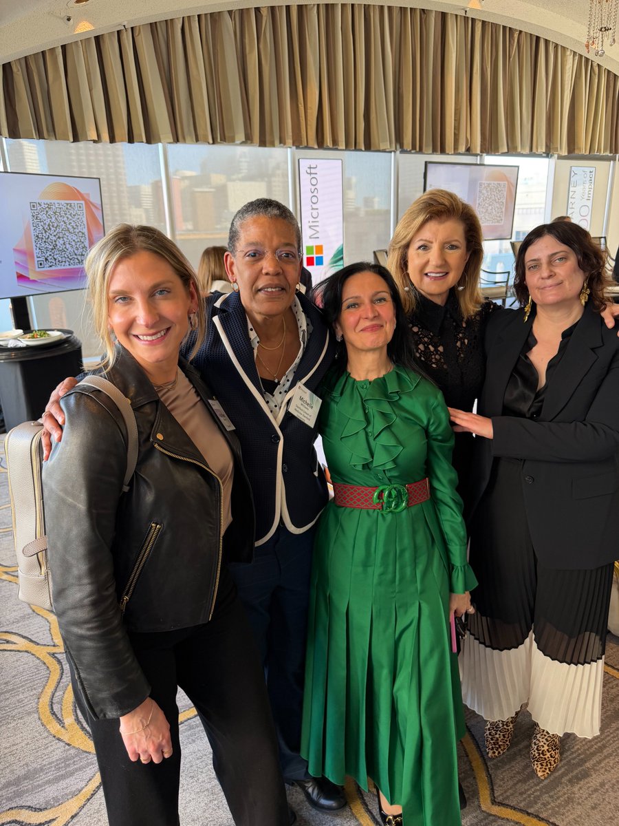 ariannahuff's tweet photo. "The current state of women’s health is unsustainable — from underfunding and under-research into female-specific conditions, to drugs and devices designed around the male body. Women face delayed diagnoses, poorer outcomes, and 25 percent more of their lives in ill health than men. Without urgent change, these gaps will only widen."

This is the urgent call from Microsoft and @Kearney’s [w]Health Tech Manifesto — and the powerful framing for an inspiring lunch hosted by the report's co-authors, @Microsoft GM Elena Bonfiglioli and Kearney Senior Partner Paula Bellostas Muguerza, at the @JPMorgan Healthcare Conference.

Our discussion focused on how data and AI can transform women’s health and accelerate progress across the healthcare ecosystem — from research and drug discovery to clinical care, medical education, and advocacy — and how we can challenge others to bring their boldest ideas to closing the women’s health gap.

In addition to technology, we also need more research not only on the impact of our daily behaviors on our health, but on how these habits affect the unique health challenges that women face. And this is an area in which women have taken the lead for centuries. Women — our mothers, grandmothers, great-grandmothers — have always urged us each in their own way to take care of our sleep, to manage our stress, to watch what we eat, to move and exercise and to connect. The ancient wisdom around the importance of these five behaviors is now being valued every day by science and there's absolutely no therapeutic area — whether metabolic, cancer, brain health, Alzheimer’s — that’s not dramatically affected by how we live our daily lives.

AI, with its power of hyper-personalization, is uniquely suited to help women improve their key daily behaviors and not just help close the health gender gap but improve healthcare for everyone. I'm excited about the innovations that will come next.
