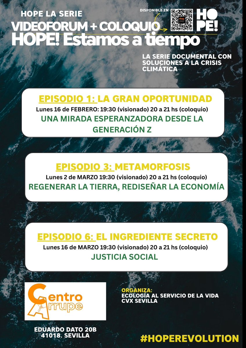 Video Forum+coloquio HOPE - Centro Arrupe y Cvx Sevilla.
2º Píldora: 19 de enero
Lo que Australia y Texas hicieron tras un apagón como el de España: ¡multiplicar las renovables! - 6:15
(youtube.com/watch?v=9_xccP…)
