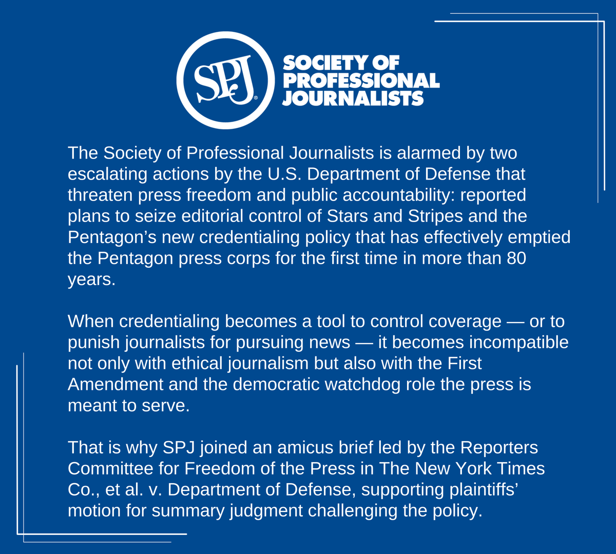 Society of Professional Journalists tweet media