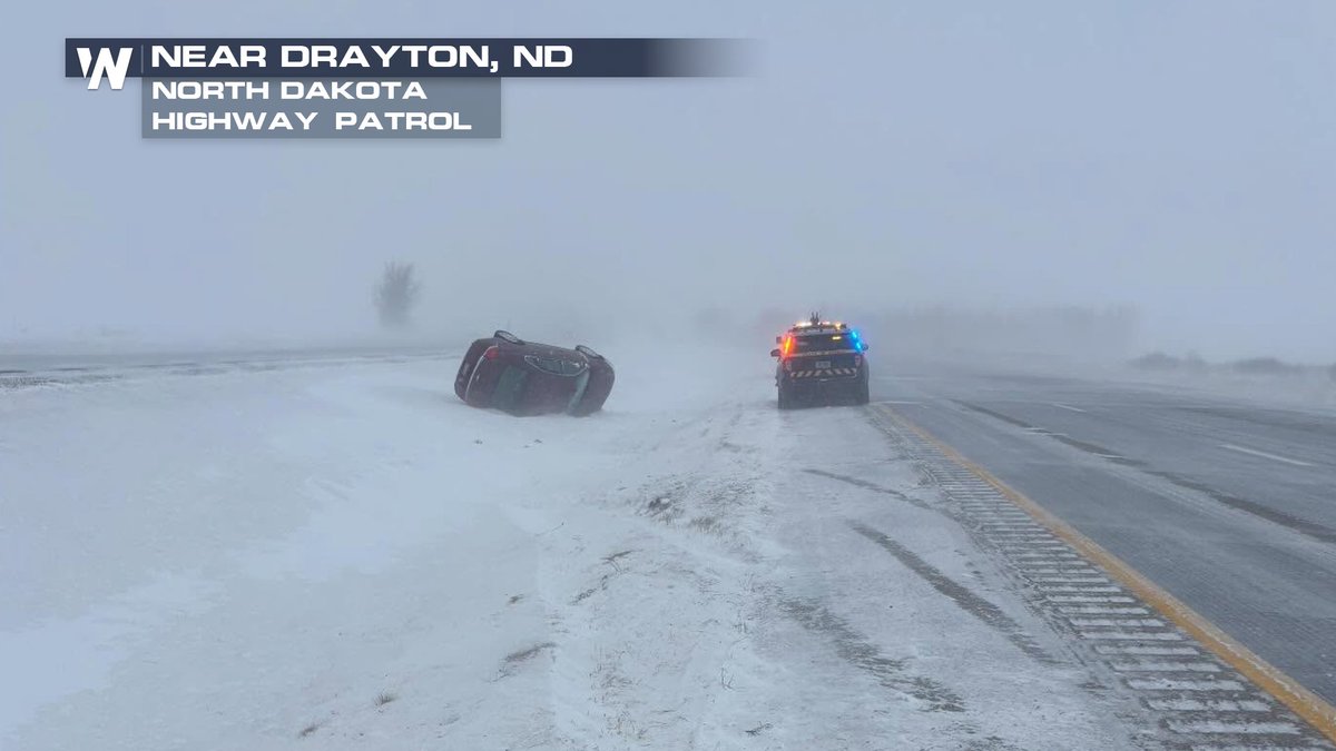 WeatherNation's tweet image. It is 🌬️W🌬️I🌬️N🌬️D🌬️Y🌬️ in the Great Plains today! 

Blowing snow in the Dakotas led to a flipped vehicle while intense winds in Colorado toppled a semi.

The wind led to numerous road closures today. Check your route before you head out! #NDwx #COwx