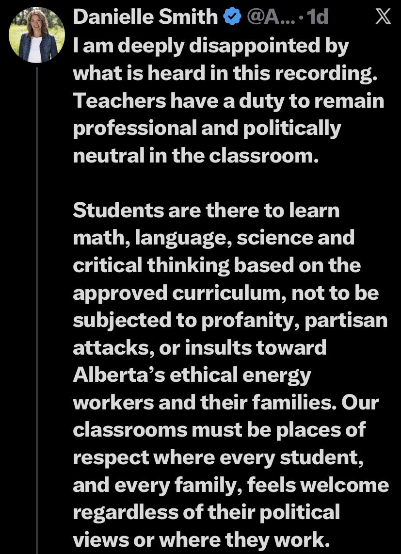 There is no evidence this conversation took place in front of kids in a classroom. I am deeply disappointed by her own party members referring to transgender children as feces and their constituents as motherf*ckers.
