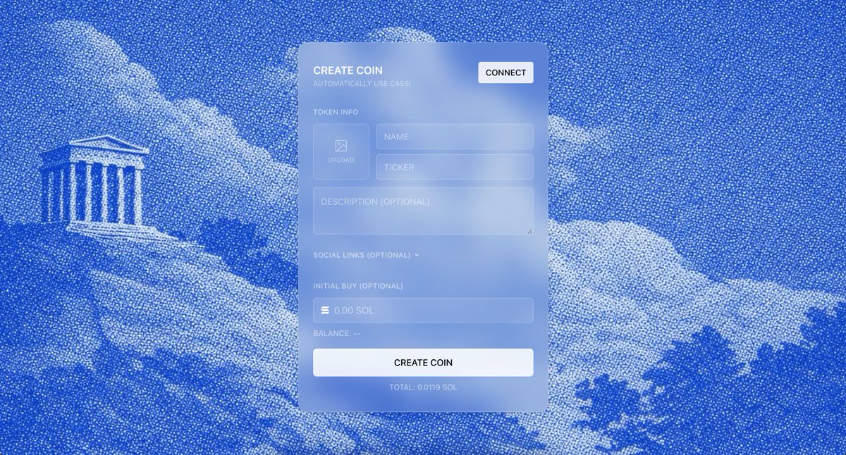 Working on the website for creating coins with cassi