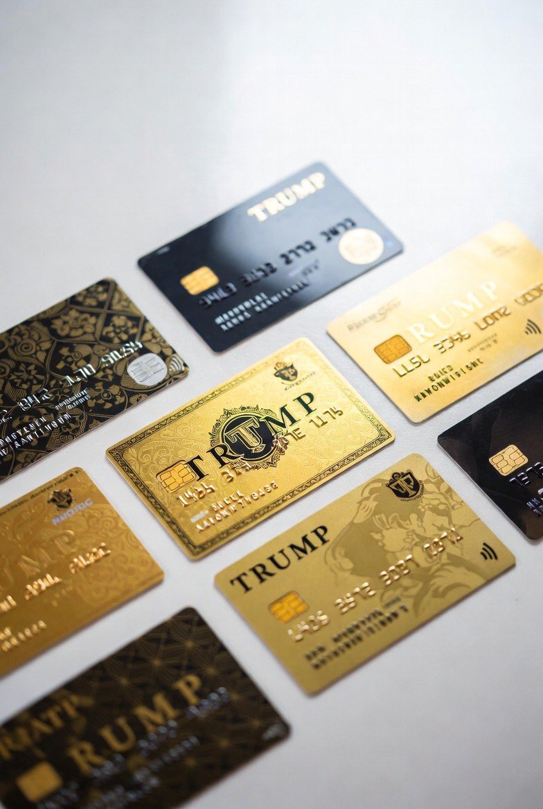 semidegen's tweet image. The Trump card points system explained:

- 1× Trump Bucks™ on all everyday purchases (groceries, gas, utilities, taxes, etc.)  

- 2× Trump Bucks™ on dining (restaurants, takeout, fast food)  

- 3× Trump Bucks™ at Trump-branded properties (hotels, resorts, golf courses,…