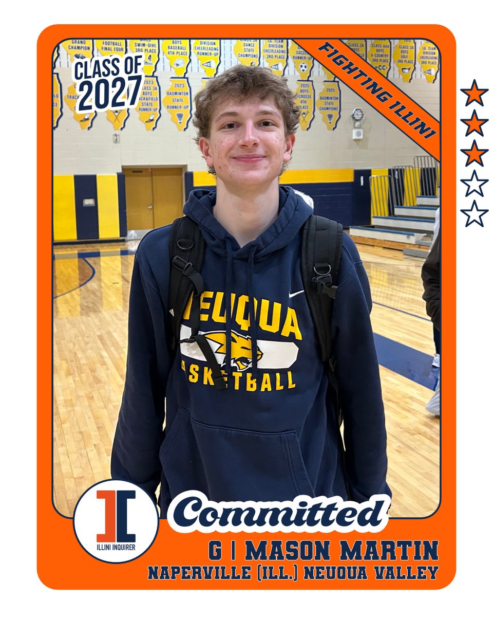 COMMIT: #illini land 2027 Neuqua Valley sharpshooter Mason Martin (<a href="/MasonMartin08/">Mason Martin</a>)

Why it matters &amp; how he fits: 247sports.com/college/illino…