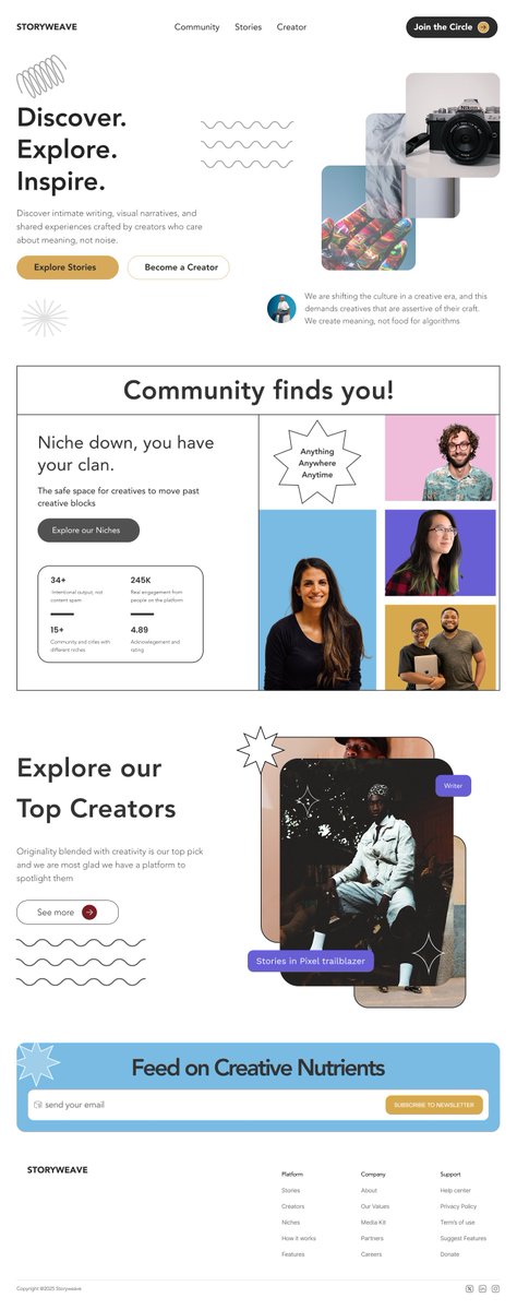 Took a minimalistic approach to designing a creative platform. Whitespace? Aren’t empty canvases the real weapon of creatives?
#UXDesign #UIDesign #WebDesign