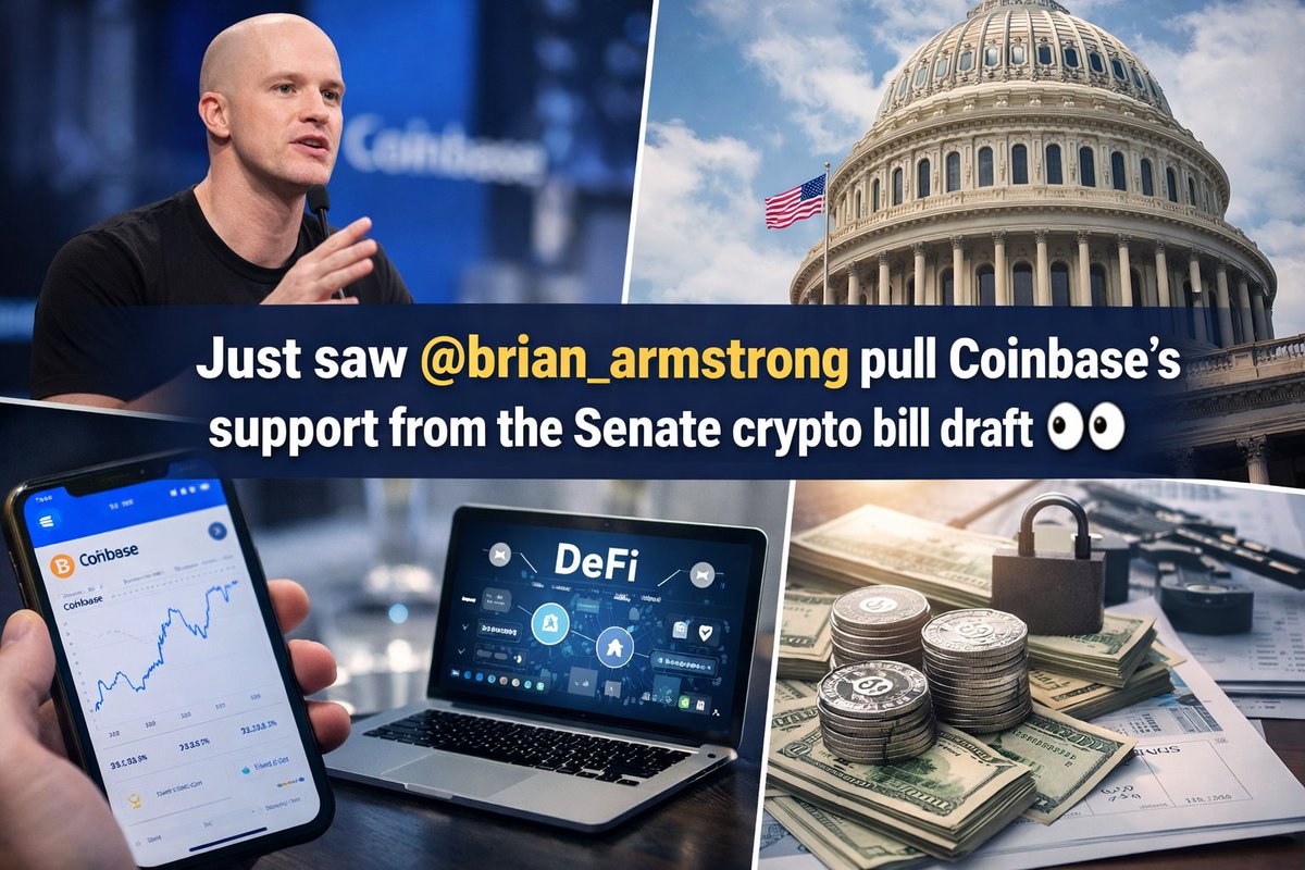 ADA alert! Coinbase withdraws support from the Senate crypto bill tokenized  equities blocked, DeFi privacy threatened, CFTC sidelined, and stablecoin  rewards could disappear. Time for fair rules to protect crypto innovation!  #CryptoRegulation #