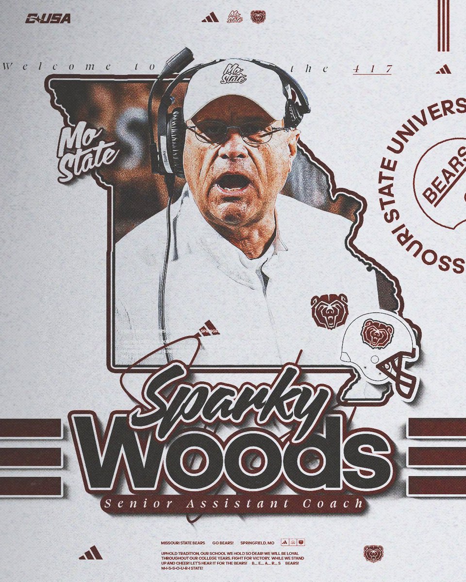 MoStateFootball's tweet image. 𝐖𝐞𝐥𝐜𝐨𝐦𝐞 𝐭𝐨 𝐭𝐡𝐞 𝟒𝟏𝟕, @SparkyWoods1 🐻 

🔗 tinyurl.com/5fm3samm

#GoBears | #WeAreMoState