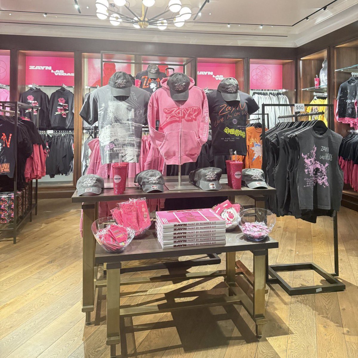 concertleaks's tweet image. First look at Zayn’s Las Vegas residency merch!