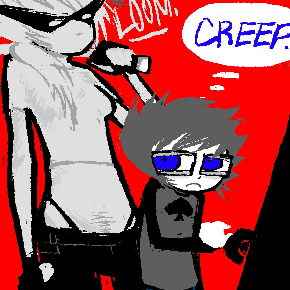 johnegbunny's tweet image. Sis stop ur freaking every1 out. #creepstuck