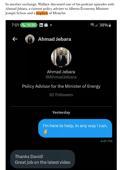 Wild. One of Minister Joseph Schow's policy advisers, Ahmad Jebara, appears to have been in talks with political rat fuckers in a clumsy effort to sink investigations into Sam Mraiche (also Jebara's uncle). #abpoli #ableg  westernstandard.news/news/exclusive…